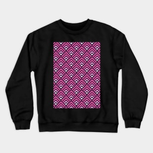 Pink and White Chevrons Crewneck Sweatshirt